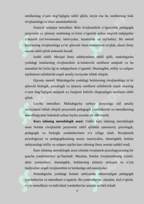 Maktabgacha yoshdagi bolalar o‘sishining umumiy shart-sharoitlari 6