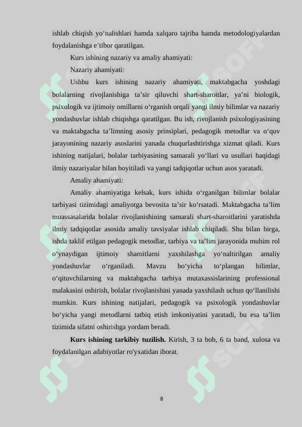 Maktabgacha yoshdagi bolalar o‘sishining umumiy shart-sharoitlari 8