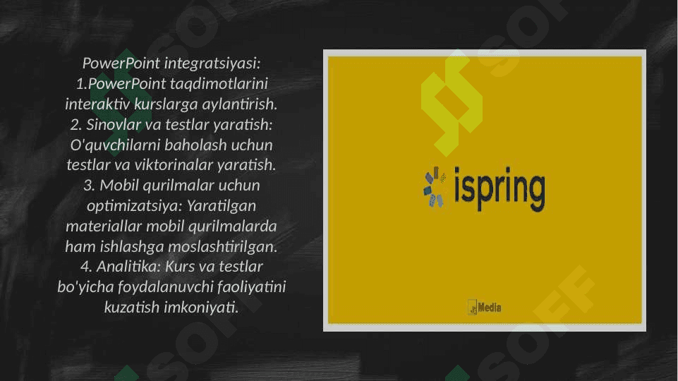 iSpring Suite,HotPotatoes,MyTestX,EasyQuisy dasturlari va ularning imkoniyatlari 4