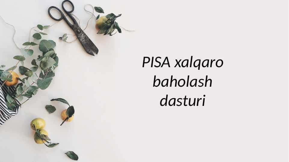 PISA xalqaro baholash dasturi 1