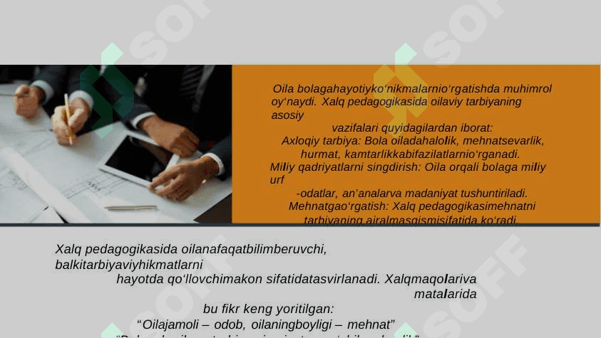 Xalq Pedagogikasida oilava oilaviy tarbiyaning aks etishi 4