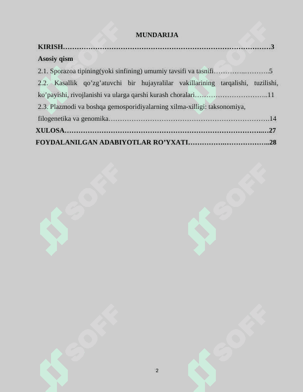 Kasallik qo‘zg‘atuvchi bir hujayralilar. 2