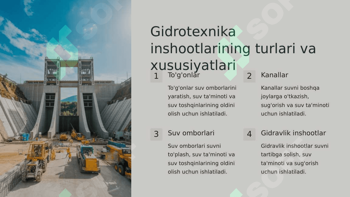 Gidrotexnika inshootlarini ishlatish qoidalarini tuzish bo'yicha asosiy ko'rsatmalar 3