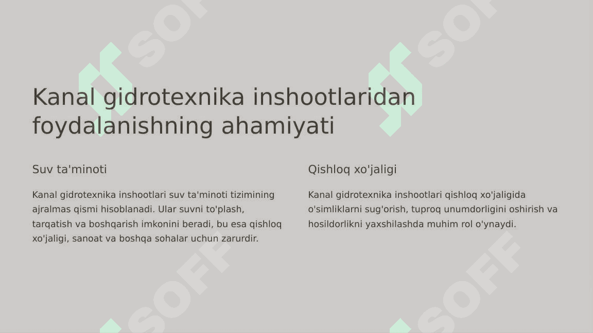 Gidrotexnika inshootlarining barqaror ish faoliyatini ta'minlash choralari 2