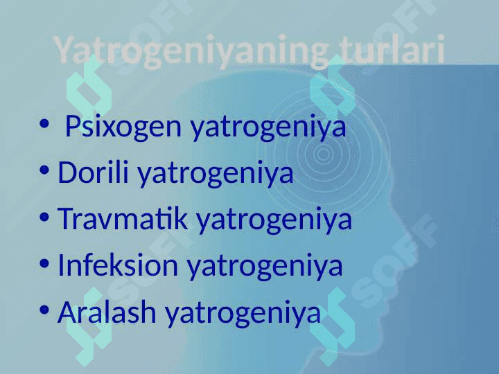 Hozirgi zamon tibbiyotida yatrogeniya muommolari 5