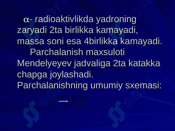 Radioaktivlik . Radioaktiv parchalanish va uni o`lchash . Dozimetriya 7