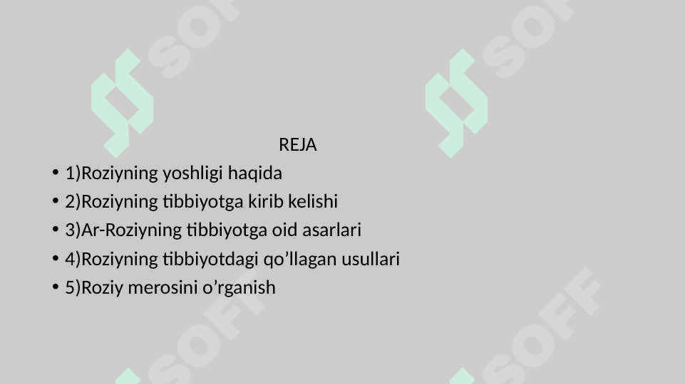 Ar Roziy va uning tibbiyotga qo'shgan hissasi 2