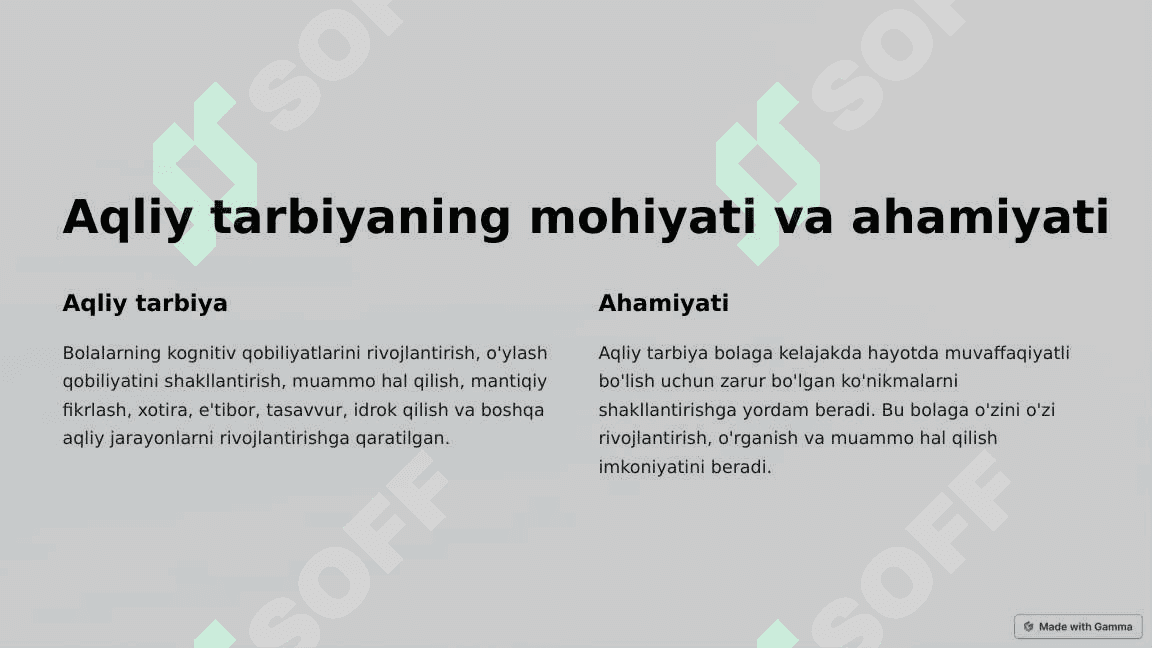 Maktabgacha ta'lim tashkilotlarida aqliy tarbiyani tashkil etilishi 2