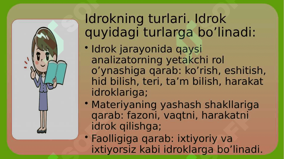Idrok, tafakkur, nutq va xayol turlari 3