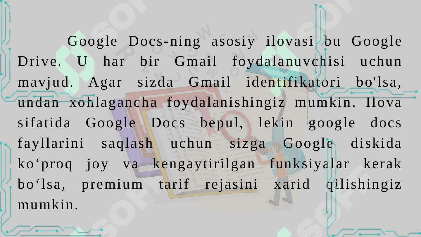 Google docs bilan ishlash 4