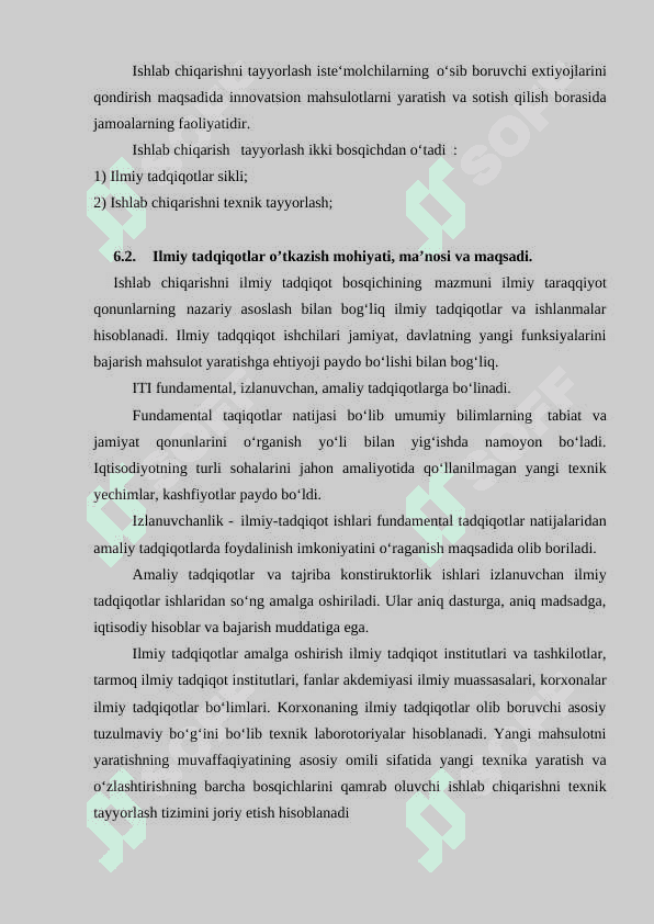 SANOAT KORXONALARIDA ISHLAB CHIQARISHNI ILMIY- TEXNIK TAYYORLASHNI TASHKIL ETISH 3