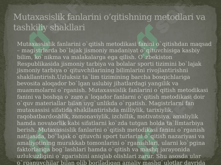Mutaxasislik  fanlarni baholash  mezonlari 3