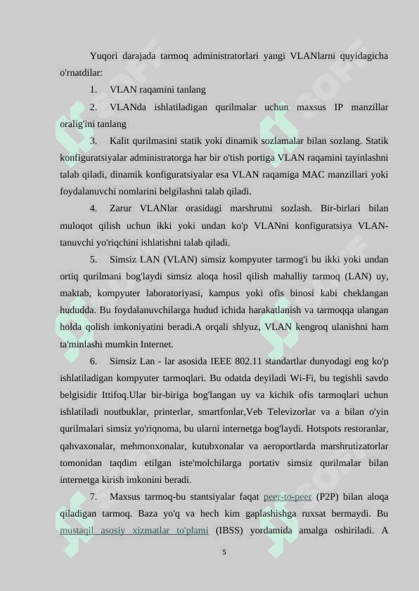 VLAN tarmoqning boshqa tarmoqlardan farqli jihatlari. CISCO Paket Tracer dasturida VLAN tarmoq qurish usullari 5