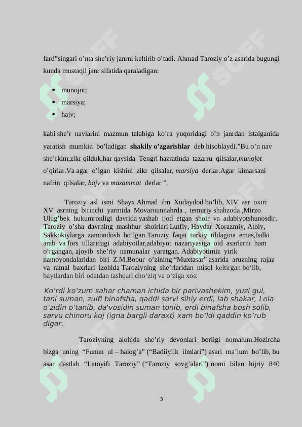 Ahmad Taroziy va janrshunoslik 5