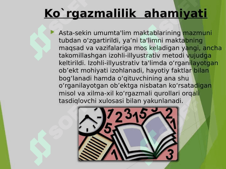Darsni tashkil qilish, ko'rgazmalilik hamda didaktik materiallardan foydalanish 3