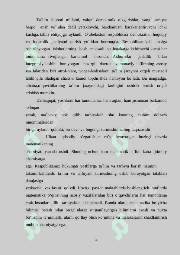 4-sinfda mustaqil ishlarni tashkil etish metodlari 4
