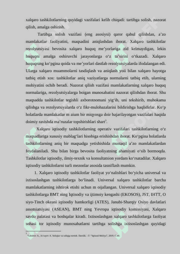 Xalqaro iqtisodiy tashkilotlar va global iqtisodiy barqarorlik. 8
