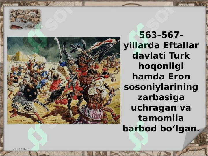 Eftallar davlati. Eftallar davridaijtimoiy-iqtisodiy va madaniy hayot 8