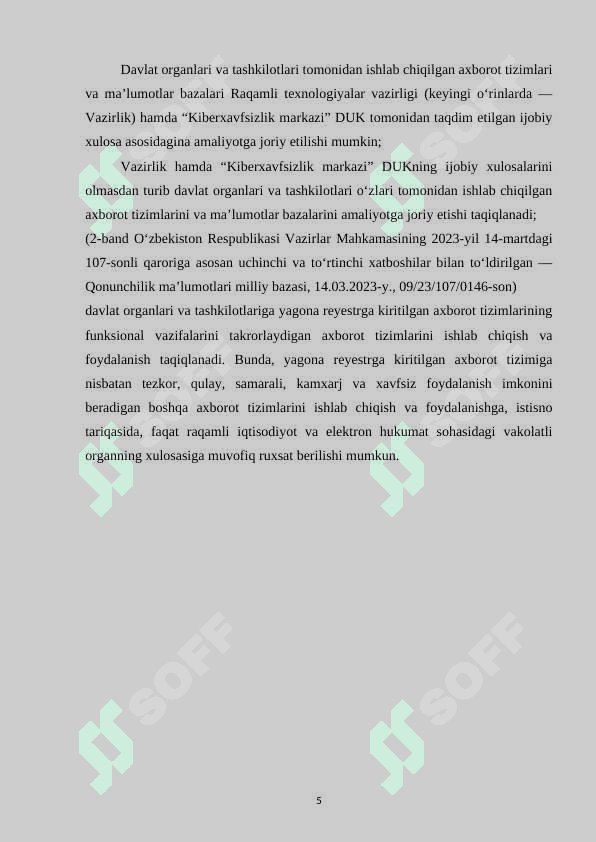 Elektron hujjat  tizimini ishlab chiqish chora tadbirlari 5