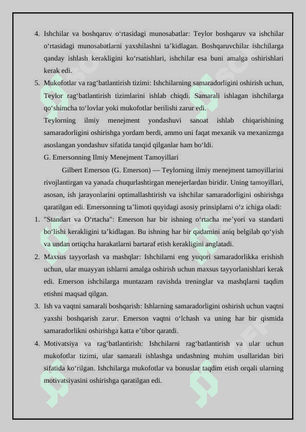 Menejment nazaryasining shakillanishi va rivojlanishi 5