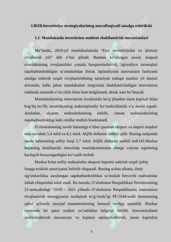 Investitsiya strategiyalarining muvaffaqiyatli amalga oshirilishi 5