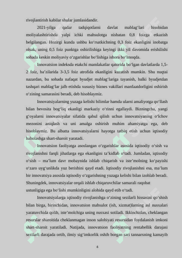 Investitsiya strategiyalarining muvaffaqiyatli amalga oshirilishi 6