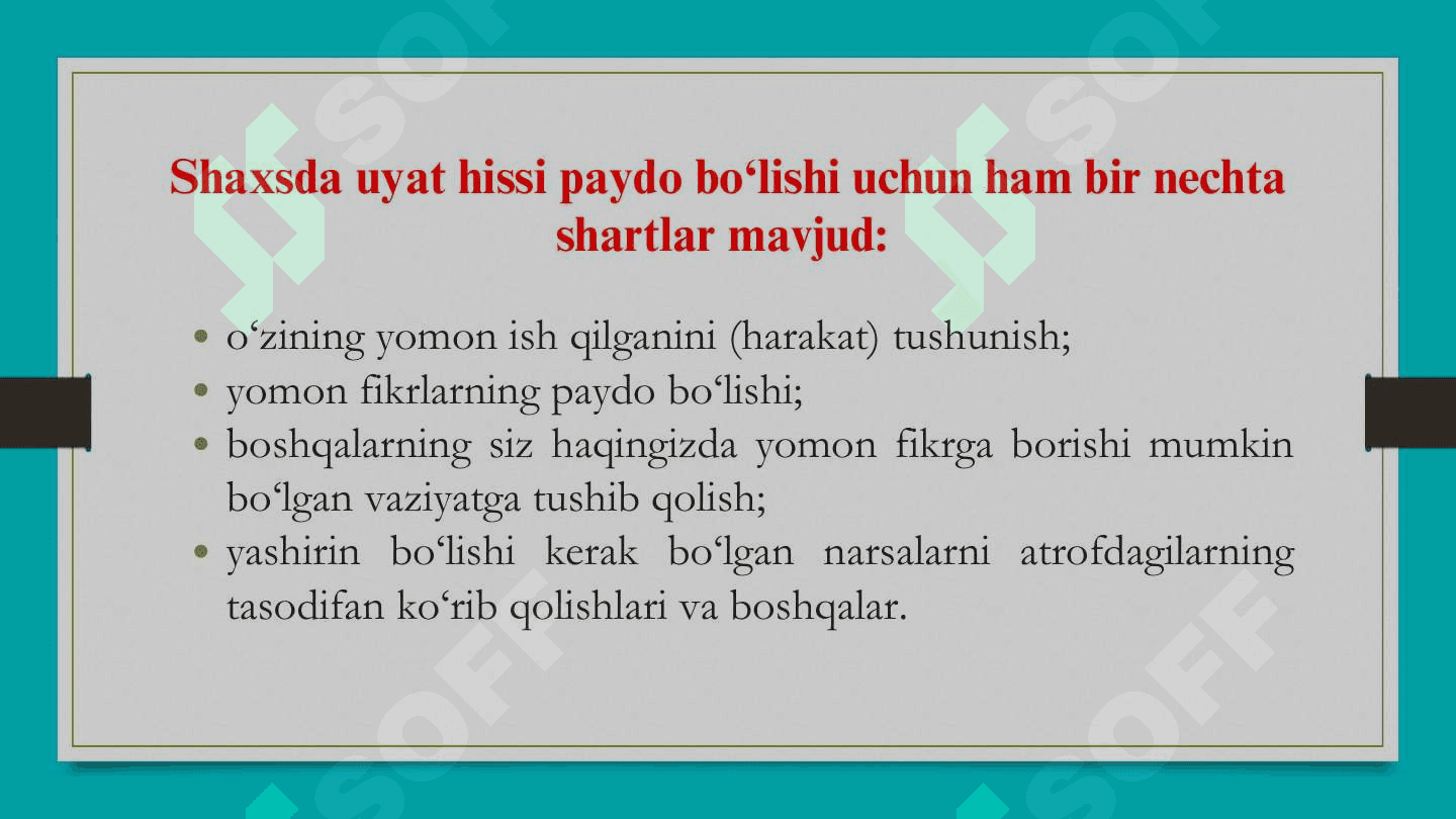 Aybdorlik hissiyoti 5