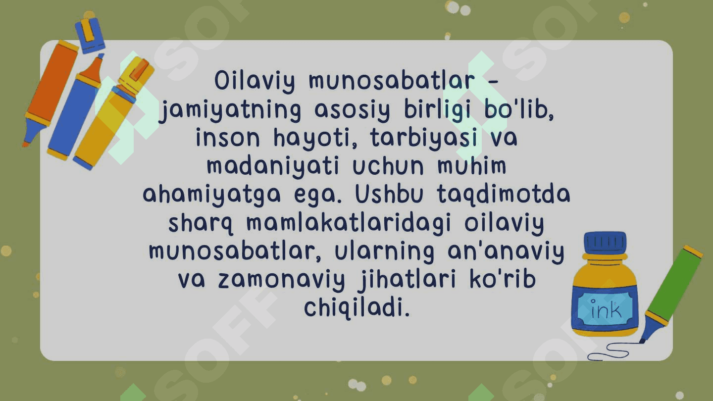 Sharq mamlakatlarida oilaviy munosabatlar 3