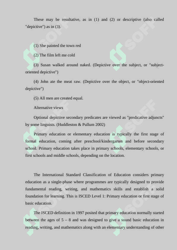Concept of primary and secondary predication 8