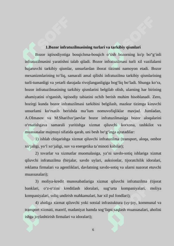 Bozor infratuzilmasi va uning asosiy unsurlari 6