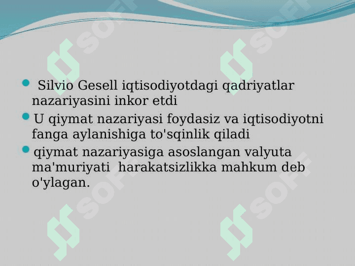 “QIYMAT TO’G’RISIDAGI       TURLI XIL NAZARIYALAR 6