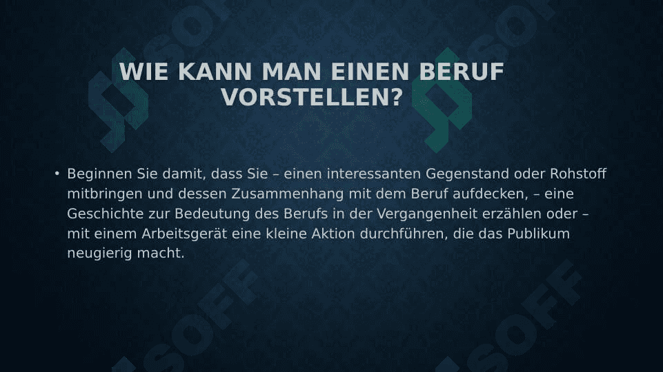 Der beruf. 2