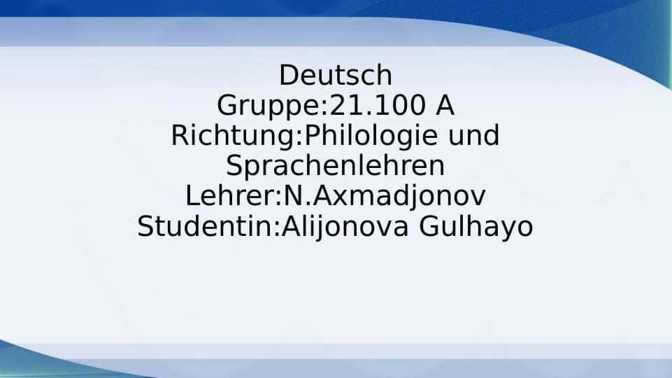 Deutsch 1