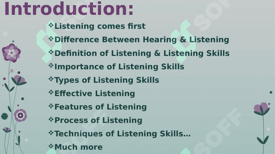 Developing listening skills 1