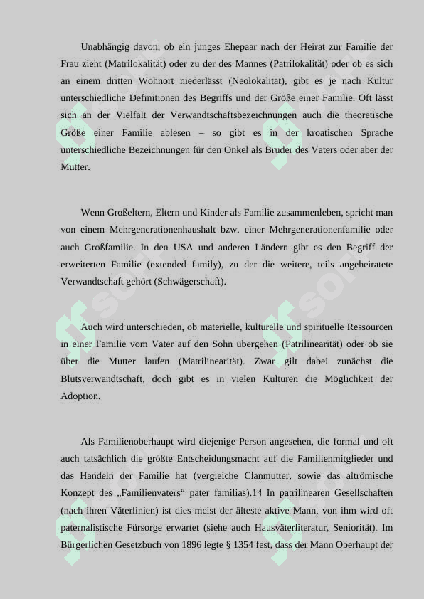 Die rolle der familie in Deutschland 5