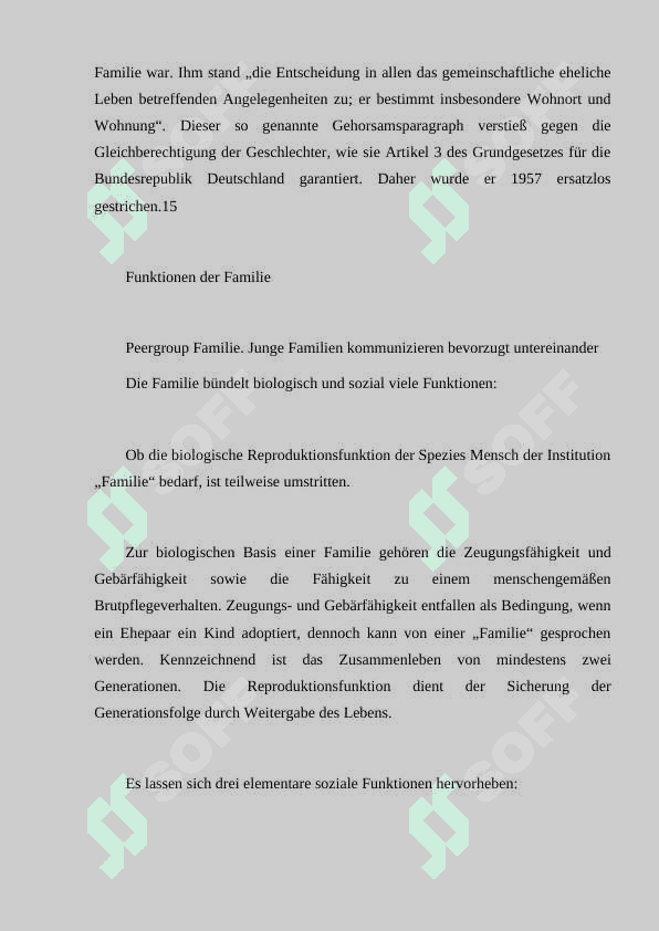 Die rolle der familie in Deutschland 6