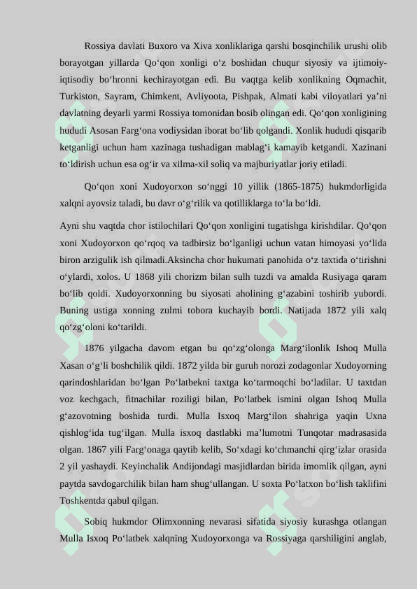 1873-1876 yillardagi Qo‘qon xonligidagi xalq harakatlari 2