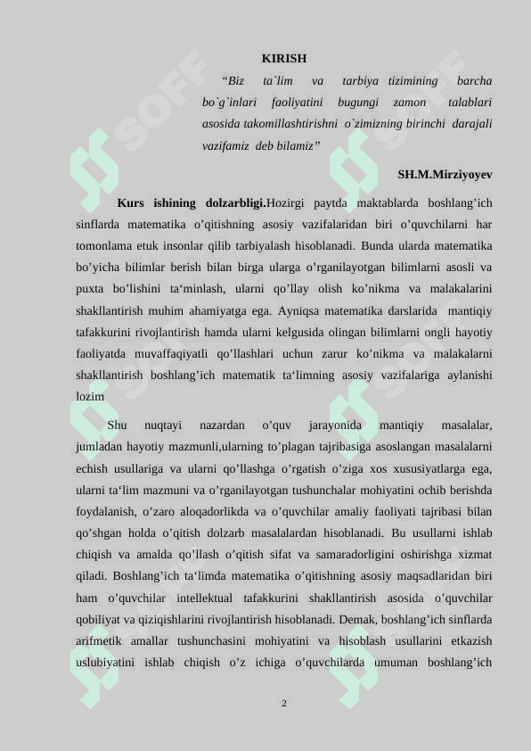 2-SINFLARDA MANTIQIY MASALALARDAN FOYDALANISH 2