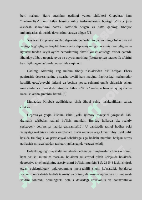 BOLALIK DAVRIDA PSIXIK DEPRESIYA 5