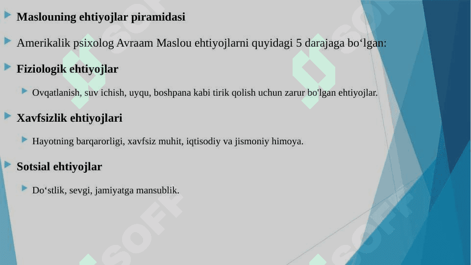 EHTIYOJLARNING KLASSIFIKATSIYASI 7