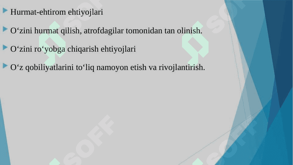 EHTIYOJLARNING KLASSIFIKATSIYASI 8