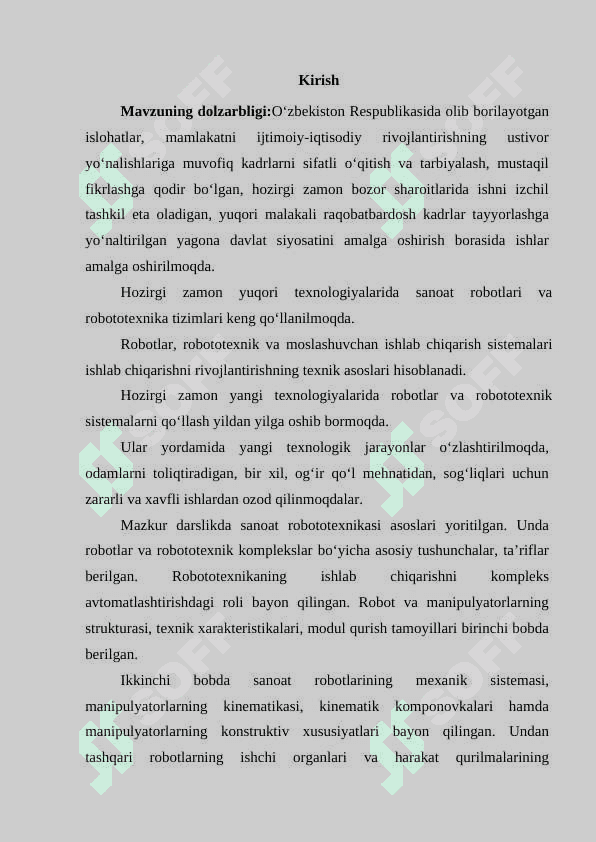 Qat'iy dastur asosida ishlaydigan robot 2