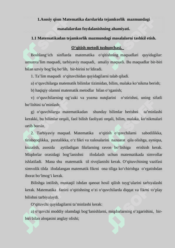 Boshlang’ich sinf matematika darslaridan tejamkorlikka oid masalalarning mohiyati. 5