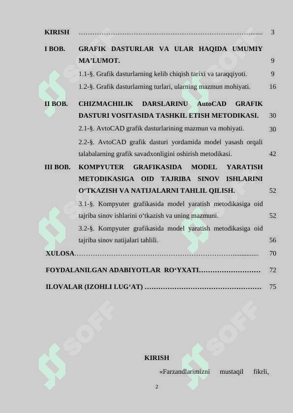 Kompyuter grafikasida model yaratish metodikasi 2