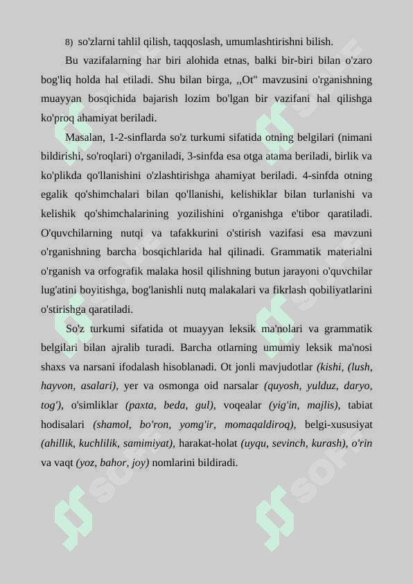 4-sinf ot so’z turkumini o’rgatishda mustaqil ishlarni tashkil etish usullari 5