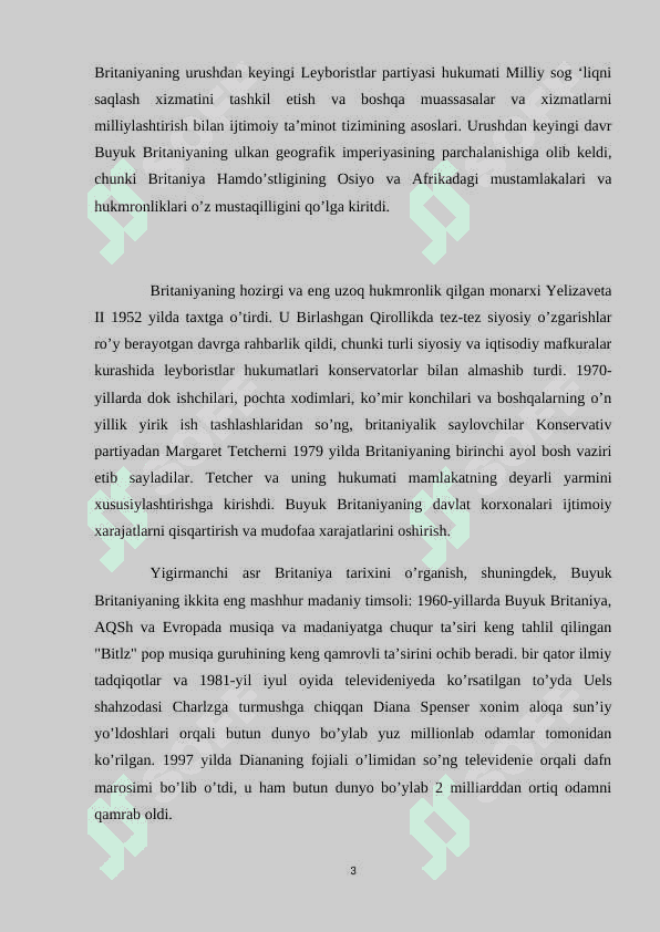 XX ASRDA BUYUK BRITANIYANING ICHKI VA TASHQI SIYOSATI. 3
