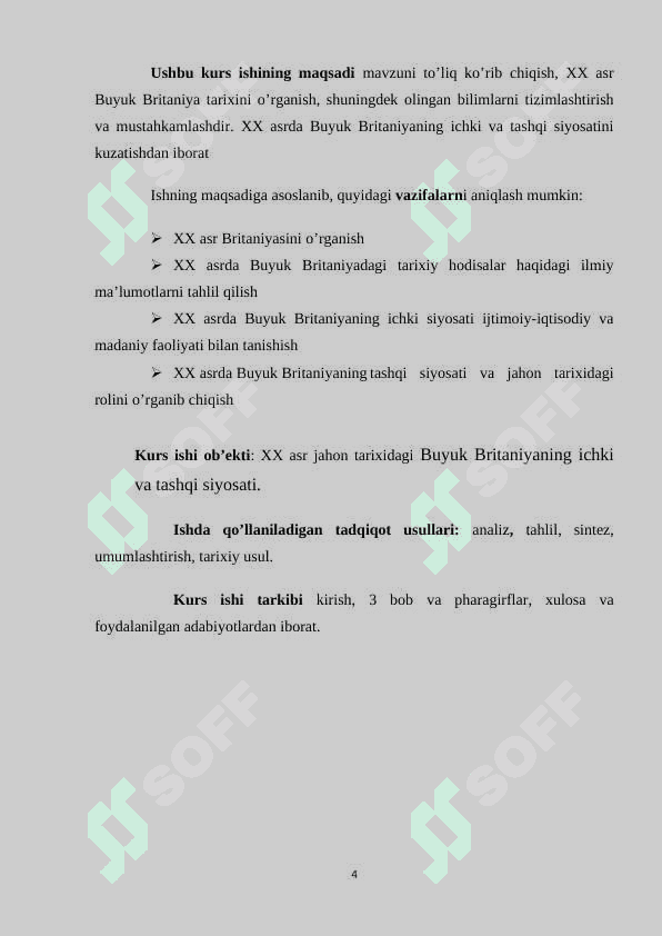 XX ASRDA BUYUK BRITANIYANING ICHKI VA TASHQI SIYOSATI. 4