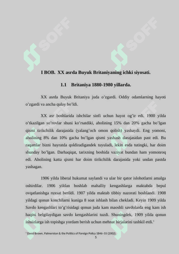 XX ASRDA BUYUK BRITANIYANING ICHKI VA TASHQI SIYOSATI. 5