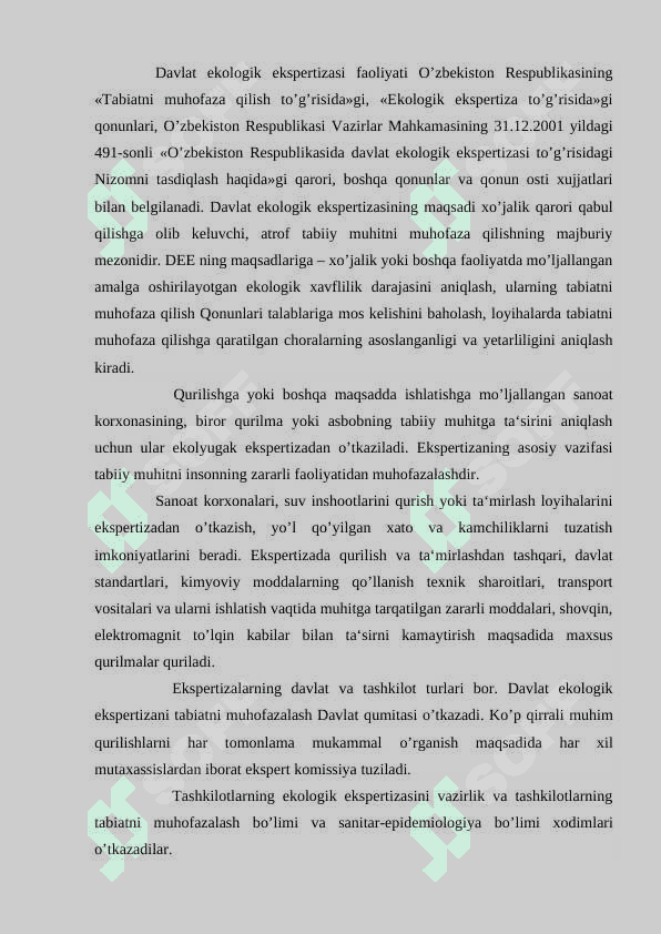 Oʻzbekiston respublikasida ekologik ekspertiza 2