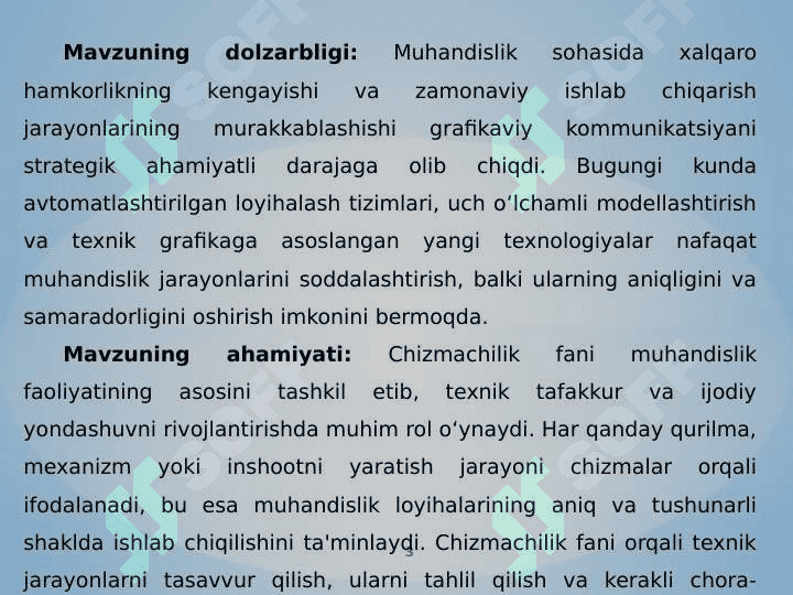 Chizmachilik fanining muhandislik sohasidagi o‘rni 3